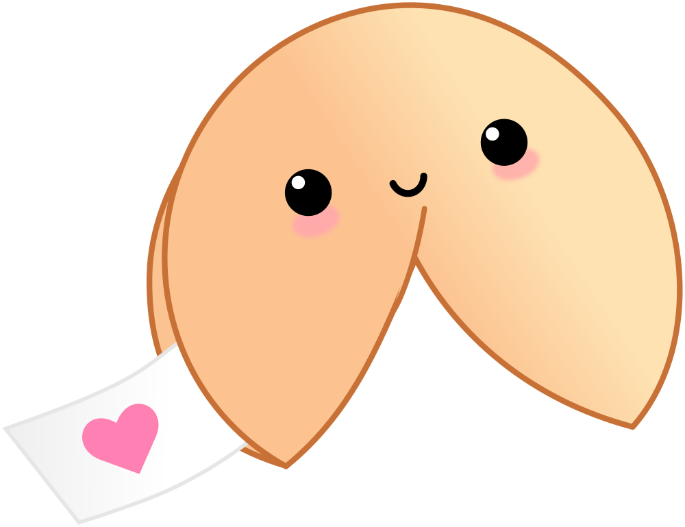 OnlineLabels Clip Art - Kawaii Fortune Cookie